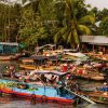 Market meeting on Mekong River